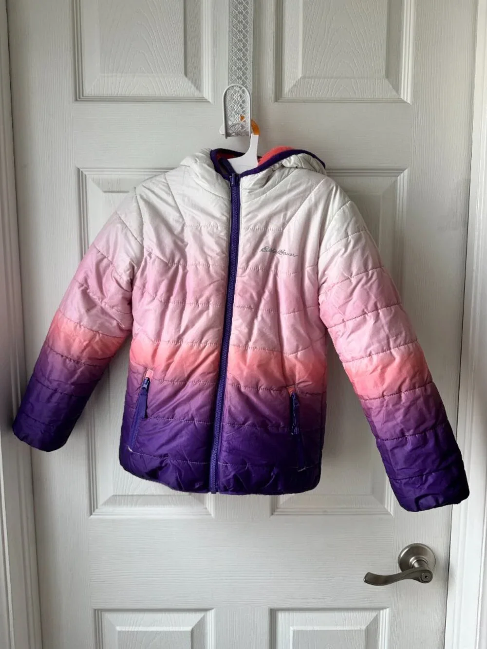 Girl’s Eddie Bauer Puffer Jacket Ombre Colors in XS (5/6)